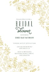 Elegant Flowers - Bridal Shower Invitation